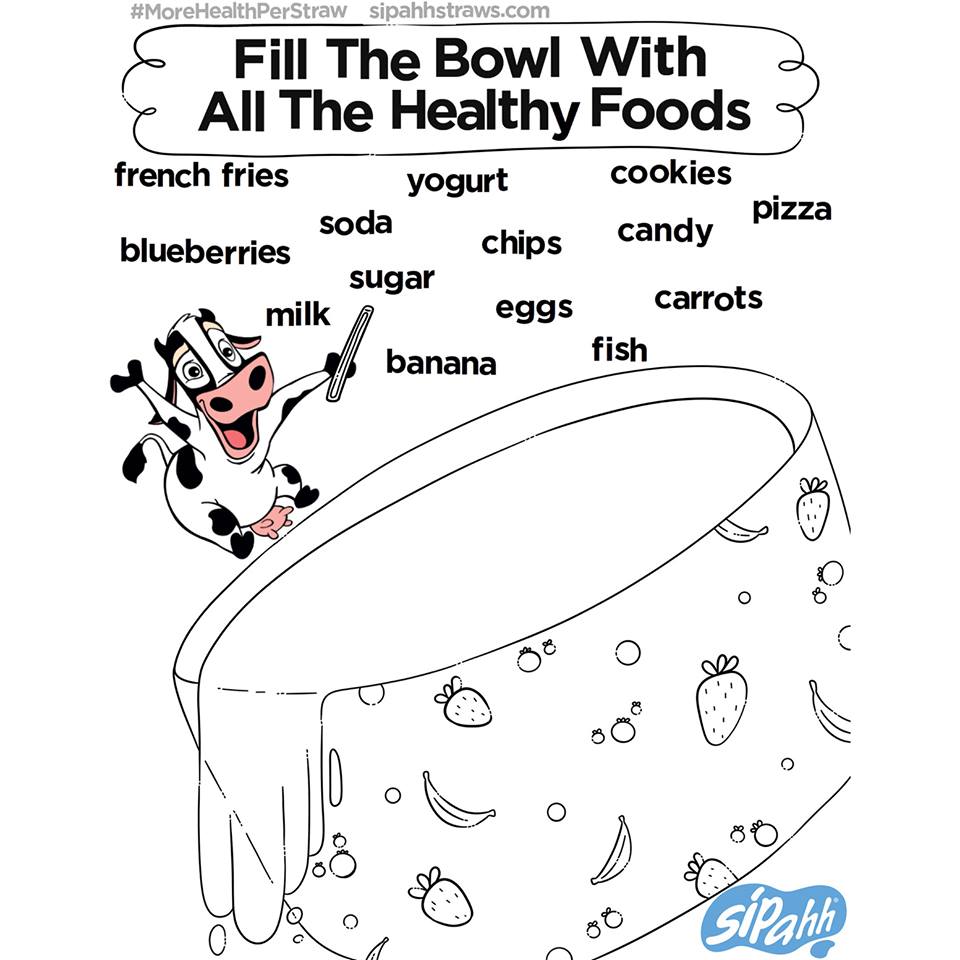 Fill the bowl with all healthy foods - Sipahh game